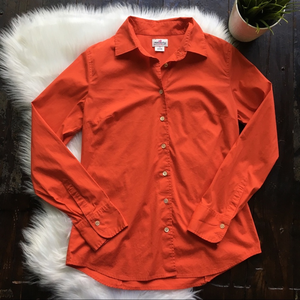 J. CREW HABERDASHERY Button Front Blouse MED EUC - Picture 1 of 3